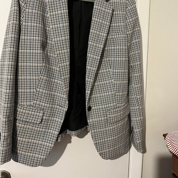 A NEW DAY PLAID LINED BLAZER SZ 10 - Picture 4 of 5